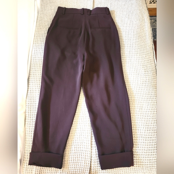 COS Cropped pants, Burgundy, Size 4 - Picture 3 of 7